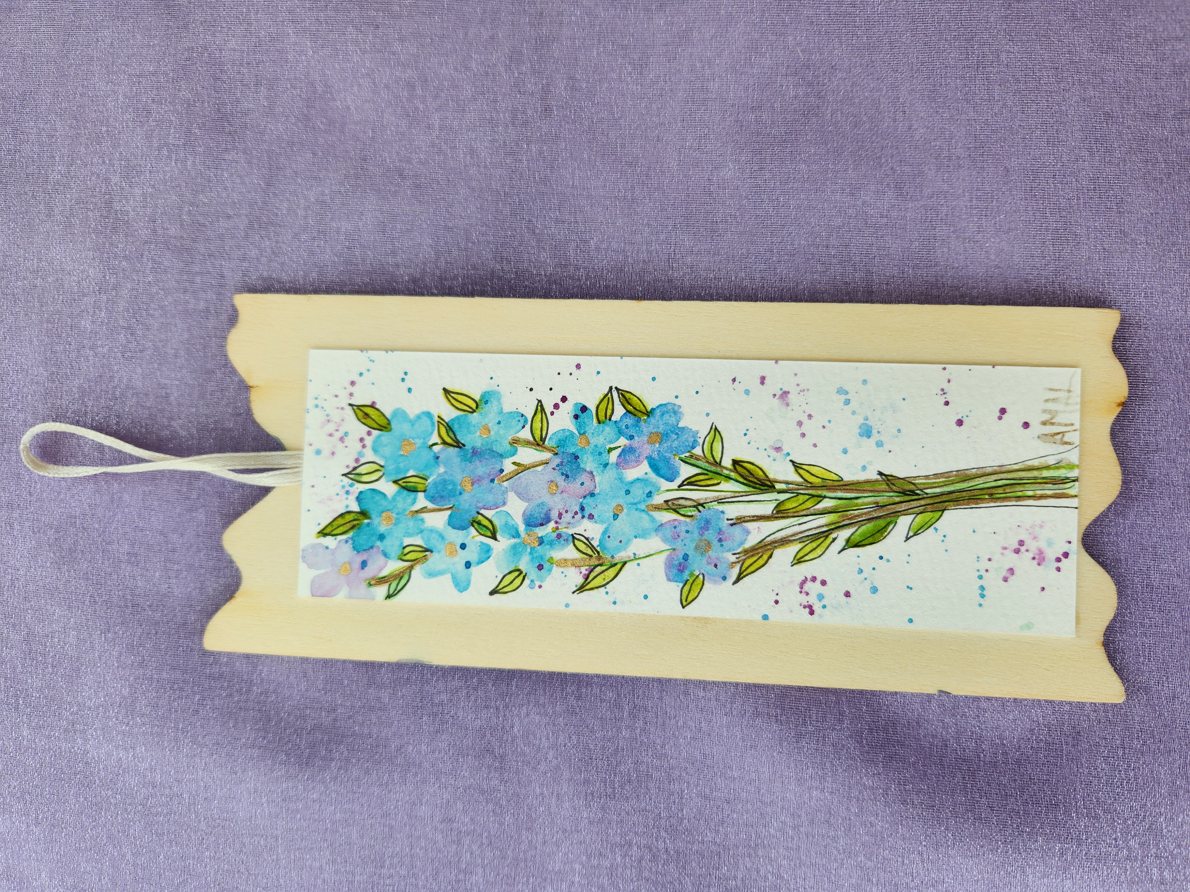 Hanging Ornament With Original Hand Painted Watercolour Art – 3