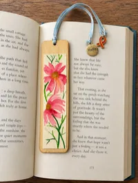 Bookmark With Ribbons And Charms - Original Hand Painted Watercolour Art – Image 1