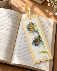 Large Bookmark With Original Hand Painted Watercolour Art – Image 1