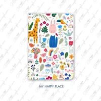 Handbound Pocket Notebook Collection | Set of 4 Fountain Pen Journals – My Happy Place, 3.5 x 5.5 inches, 80 gsm