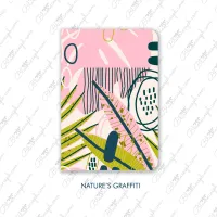 A6 Handbound Notebook | Fountain Pen Friendly Journal with Illustrated Covers – Nature's Graffiti, Dotted | 5mm