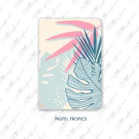 Handbound Pocket Notebook Collection | Set of 4 Fountain Pen Journals – Pastel Tropics, 3.5 x 5.5 inches, 80 gsm