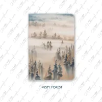 A6 Handbound Notebook | Fountain Pen Friendly Journal with Illustrated Covers – Misty Forest, LIned | 6mm
