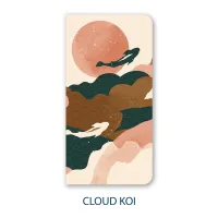 TN Regular Size Notebook Collection | Handmade Fountain Pen Friendly Journal – Cloud Koi, Lined | 6mm