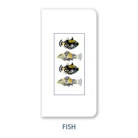TN Regular Size Notebook Collection | Handmade Fountain Pen Friendly Journal – Fish, Dotted | 5 mm