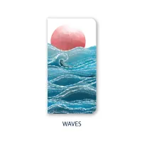TN Regular Size Notebook Collection | Handmade Fountain Pen Friendly Journal – Waves, Grid | 5mm