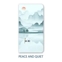 TN Regular Size Notebook Collection | Handmade Fountain Pen Friendly Journal – Peace & Quiet, Grid | 5mm