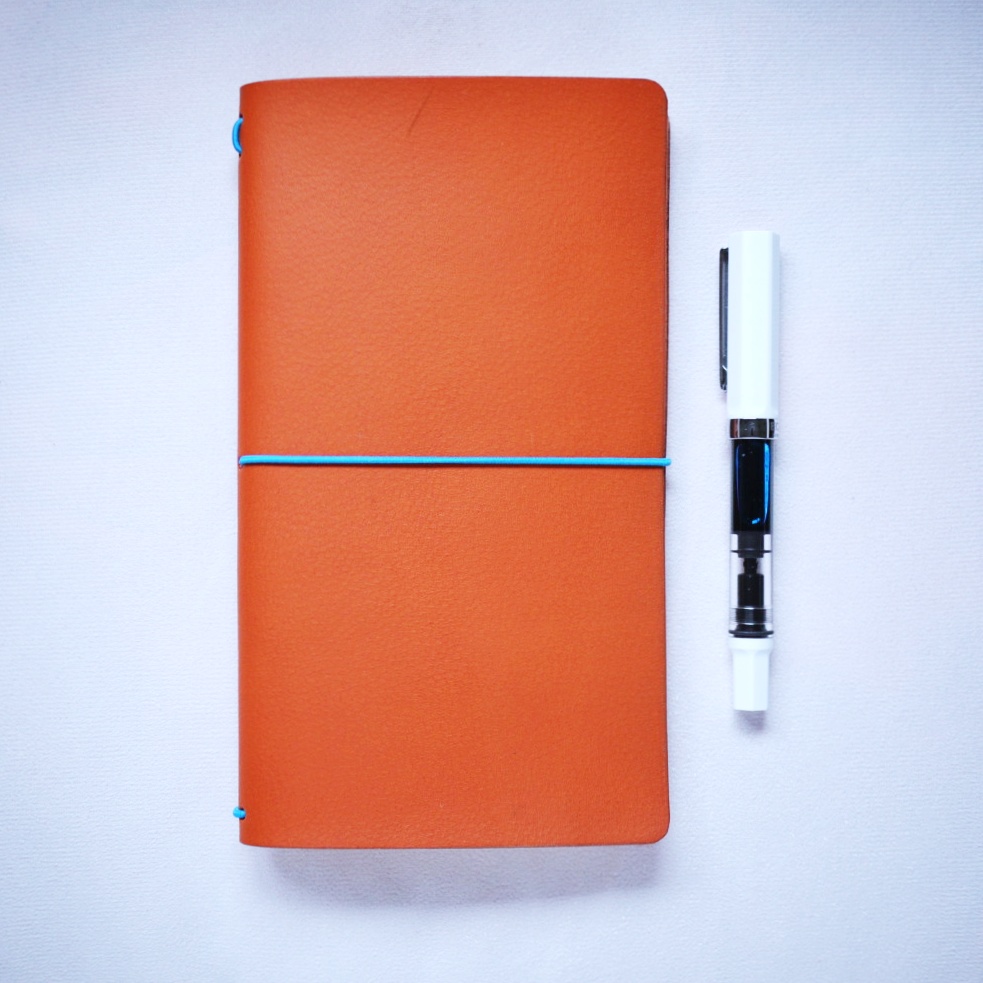 Atelier Leather Notebook — Regular Size (TN‑Style Refillable Journal) – Orange