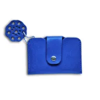 Handmade Leather Card Holder – Slim, Stylish, & Functional – Navy Blue