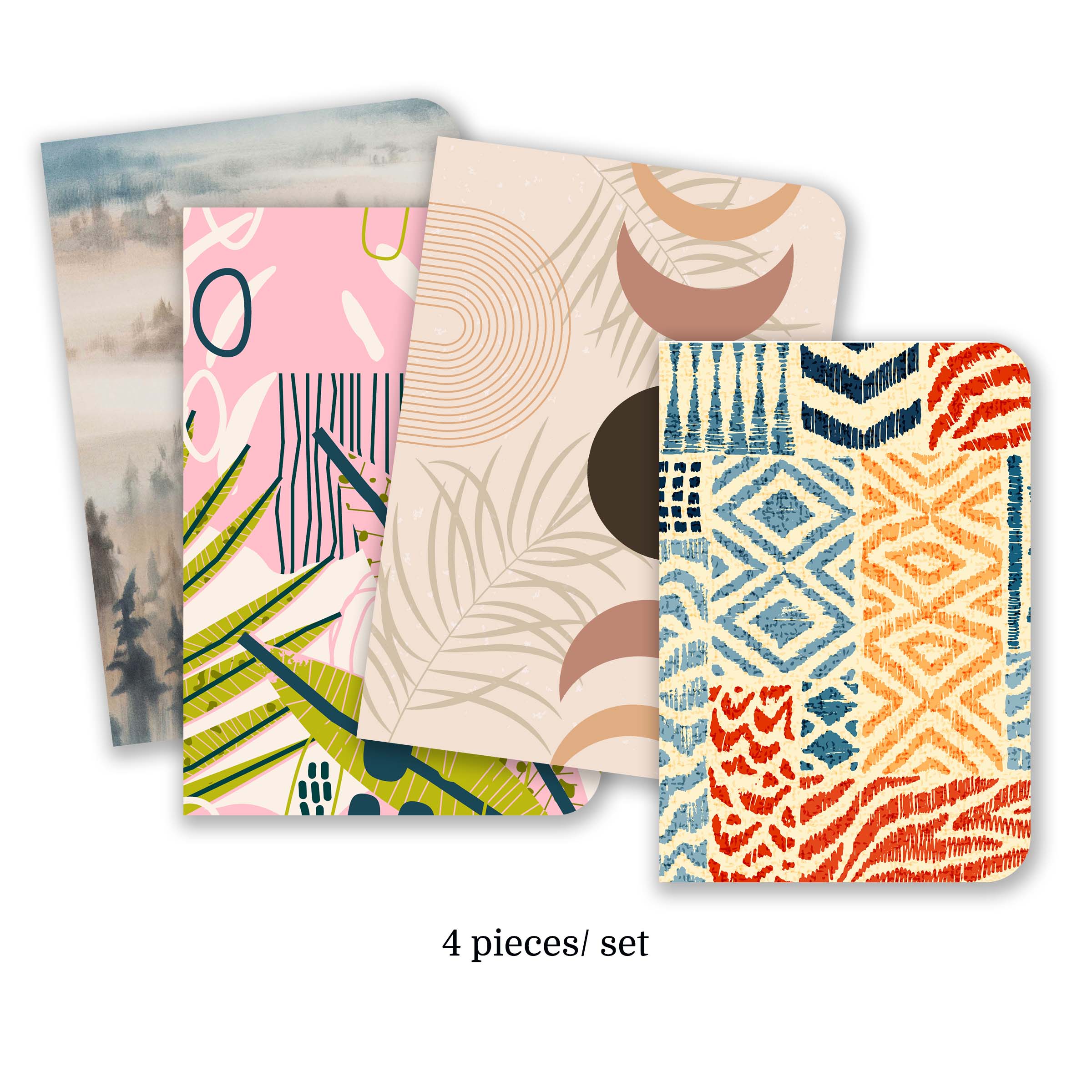 Handbound Pocket Notebook Collection | Set of 4 Fountain Pen Journals – Image 1