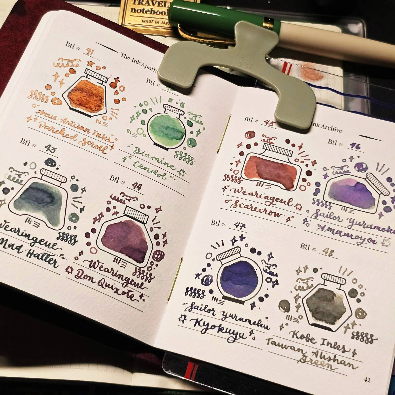 Ink Apothecary Passport Edition | Leather Bound Ink Swatch Journal – Image 8