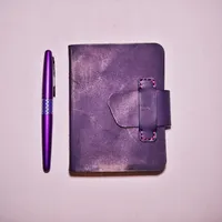 Passport Size Indigo Leather Journal – 100 GSM Fountain Pen-Friendly Paper | Bluetracesph – Image 2