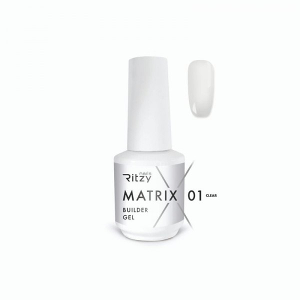 01 'Clear' MATRIX Builder Gel in a Bottle – Image 1