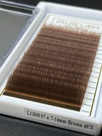 D'Luxe Lash Trays: PREMIUM Line – L, 0.07, Mix (5-7mm), Brown 4975