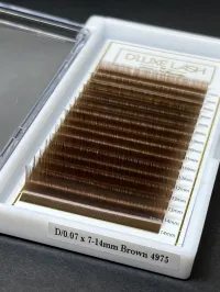 D'Luxe Lash Trays: PREMIUM Line – D, 0.07, Mix (5-7mm), Brown 4975