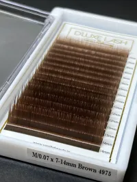 D'Luxe Lash Trays: PREMIUM Line – M, 0.07, Mix (5-7mm), Brown 4975