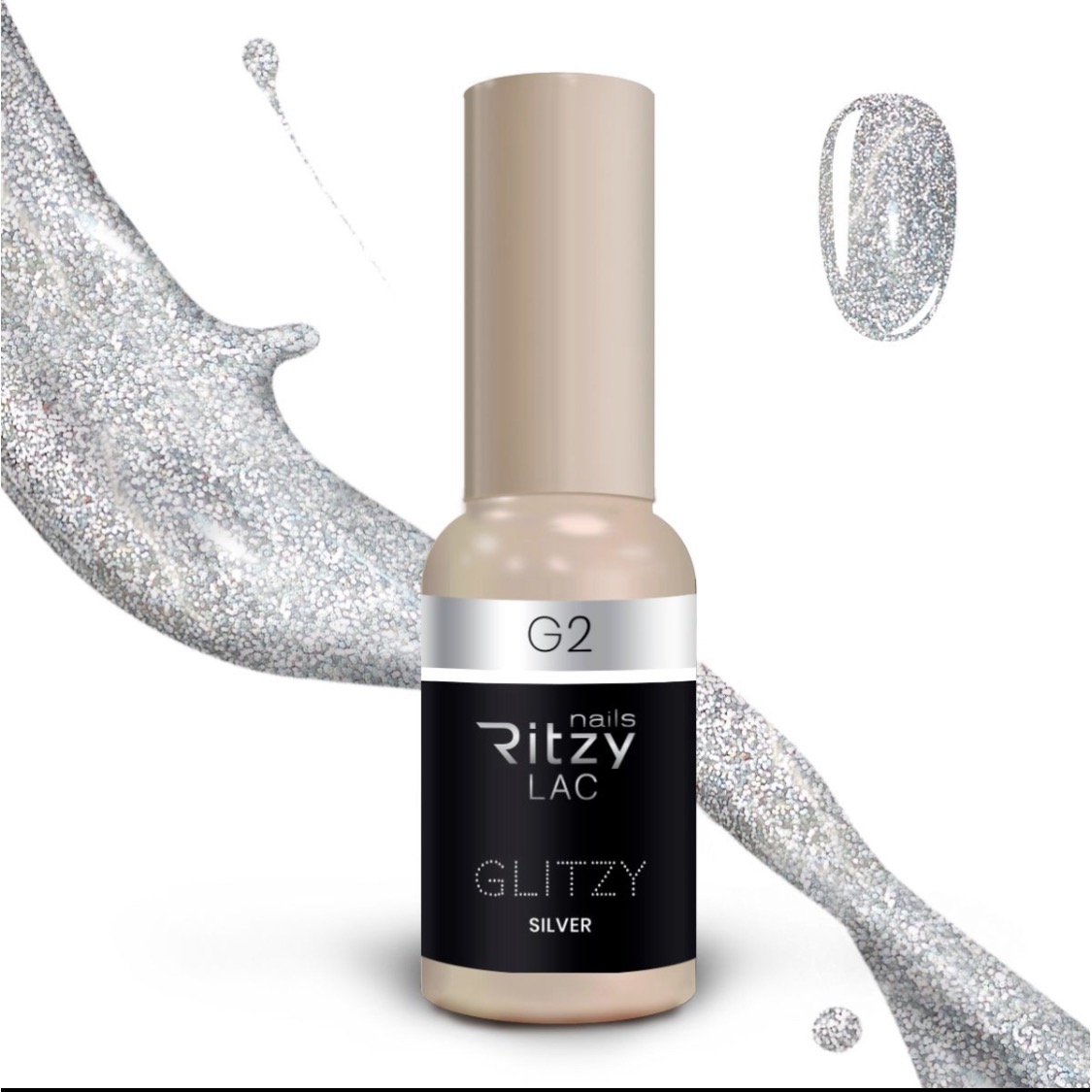 Glitzy Reflective Gel Polish (G1-G41) – G2 Silver