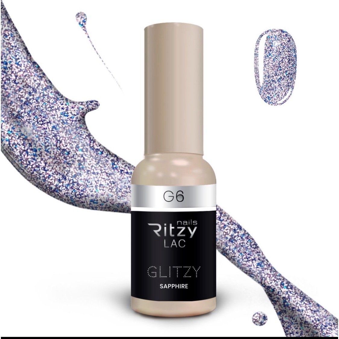 Glitzy Reflective Gel Polish (G1-G41) – G6 Sapphire