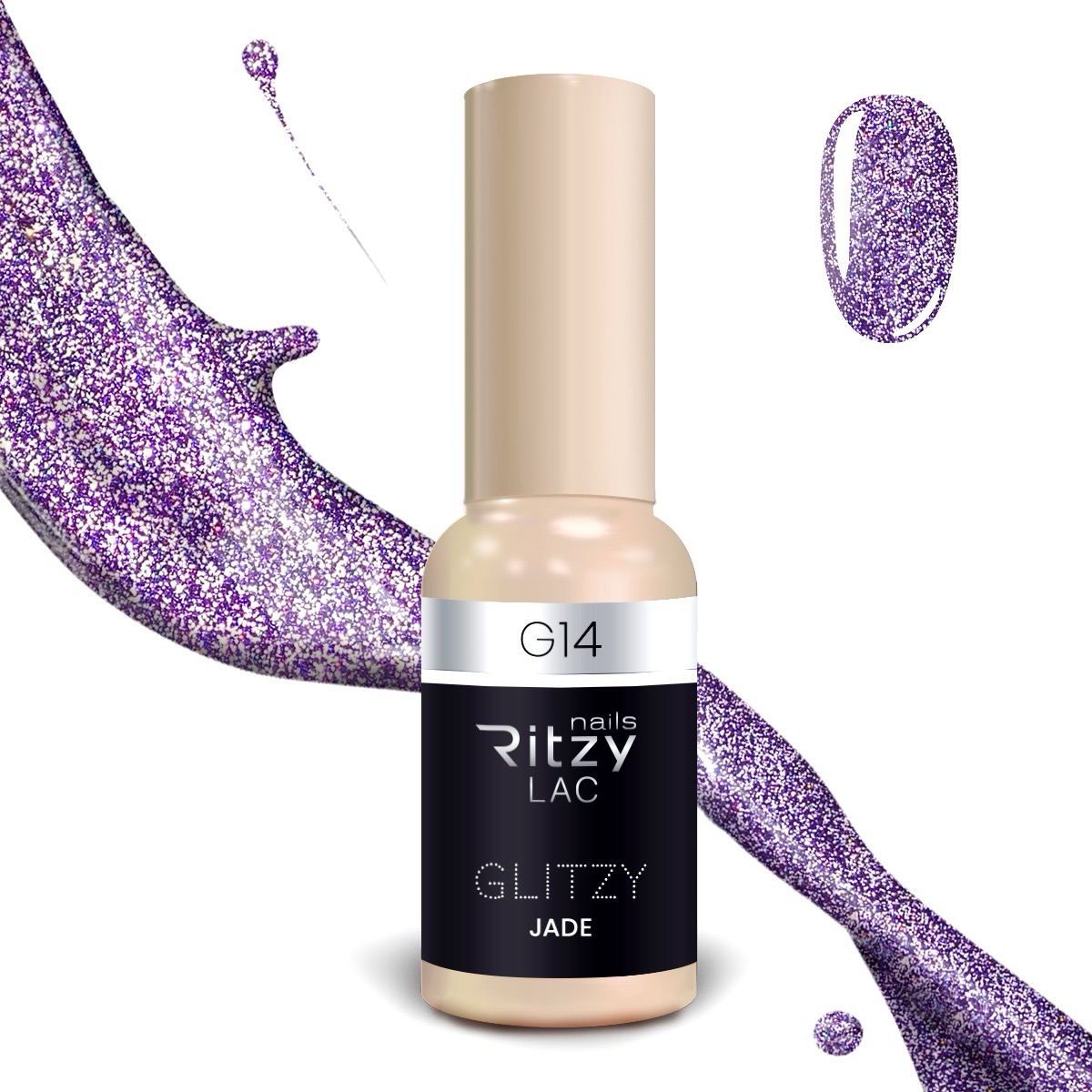 Glitzy Reflective Gel Polish (G1-G41) – G14 Jade