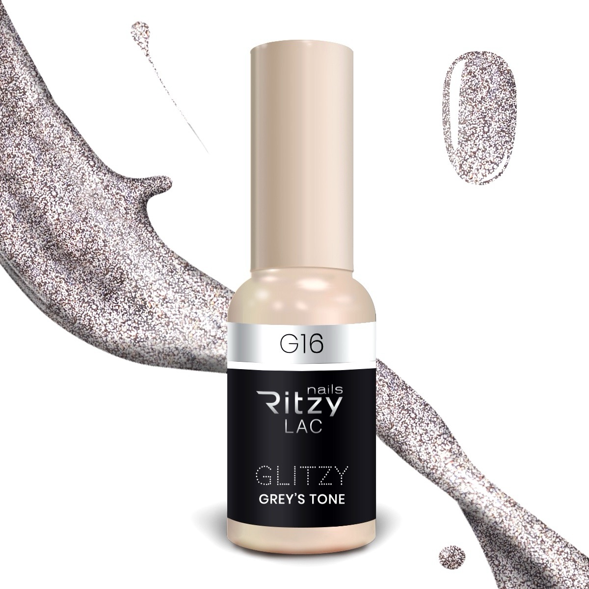 Glitzy Reflective Gel Polish (G1-G41) – G16 Grey's Tone