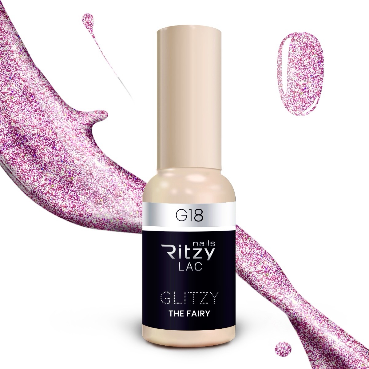 Glitzy Reflective Gel Polish (G1-G41) – G18 The Fairy
