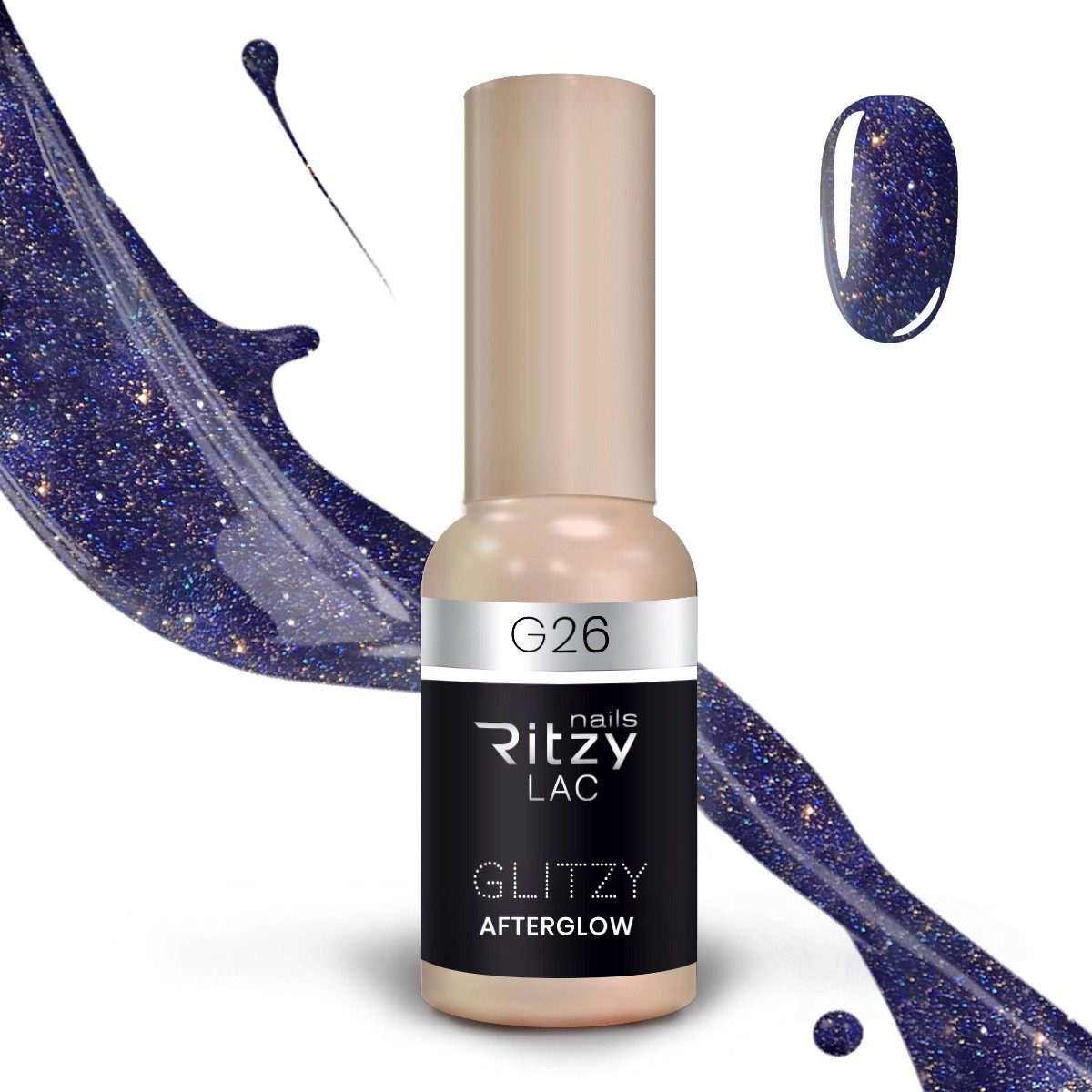 Glitzy Reflective Gel Polish (G1-G41) – G26 Afterglow