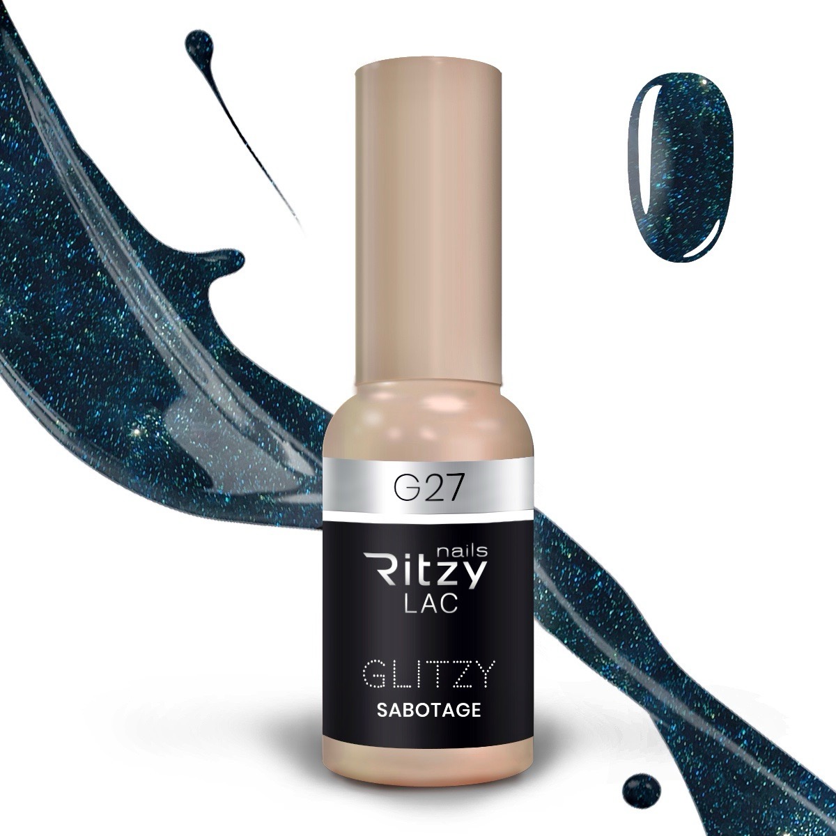 Glitzy Reflective Gel Polish (G1-G41) – G27 Sabotage