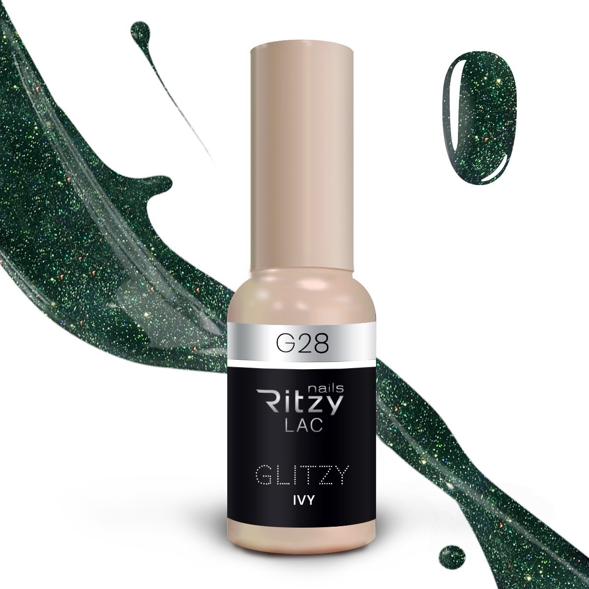 Glitzy Reflective Gel Polish (G1-G41) – G28 Ivy