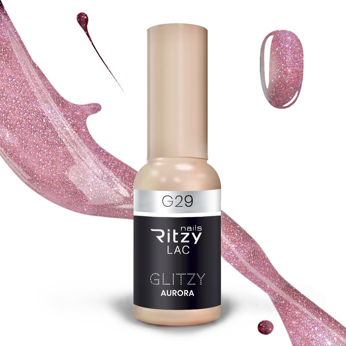 Glitzy Reflective Gel Polish (G1-G41) – G29 Aurora
