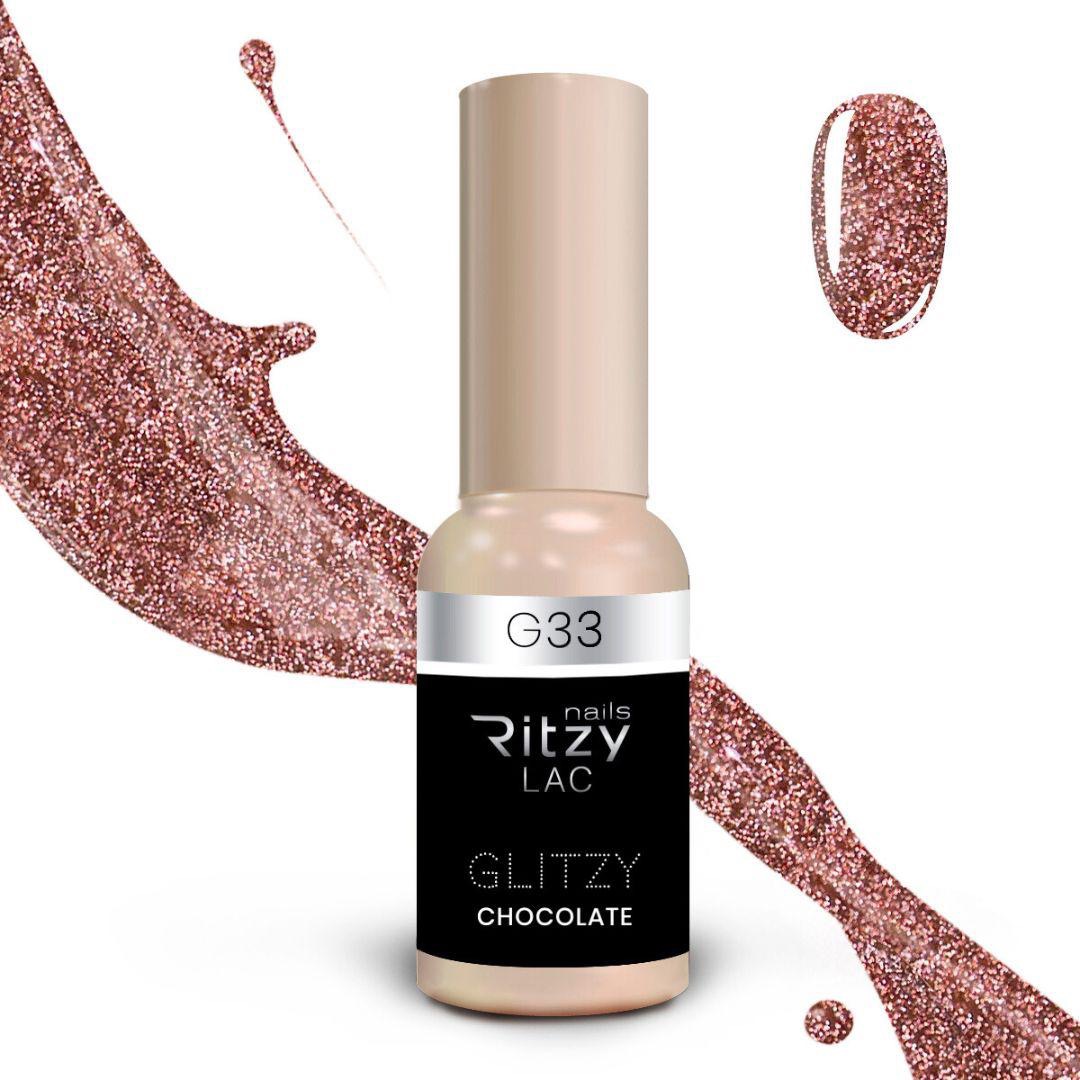 Glitzy Reflective Gel Polish (G1-G41) – G33 Chocolate