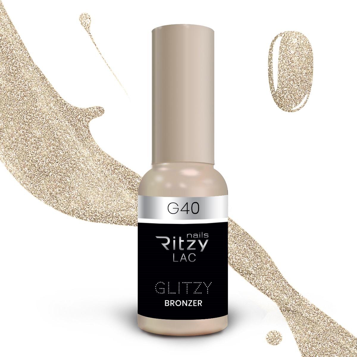 Glitzy Reflective Gel Polish (G1-G41) – G40 Bronzer