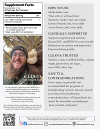 Lion’s Mane Dual-Extract Tincture: Organic Cultivated Mushroom Tincture for Brain, Nerve, and Whole-Body Support – Image 3