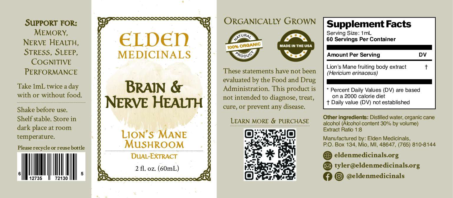 Lion’s Mane Dual-Extract Tincture: Organic Cultivated Mushroom Tincture for Brain, Nerve, and Whole-Body Support – Image 4