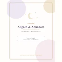 Aligned & Abundant: A 30-Day Daily Affirmations & Manifestation Journal – Image 1