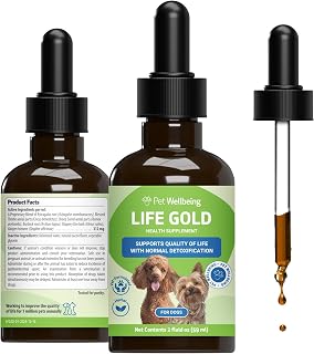 Pet Wellbeing Natural Cancer Support for Canines Life Gold for Dogs 2oz – Image 1