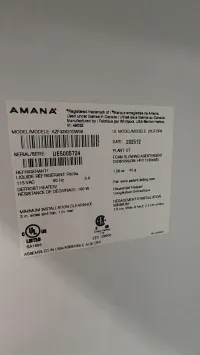 Amana AZF33X20DW09 20 Cu. Ft. Upright Freezer – White – Image 4