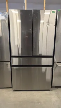 Samsung RF29BB8600QLAA BESPOKE 29 Cu. Ft. 4-Door French Door Refrigerator – Matte Black Steel – Image 1