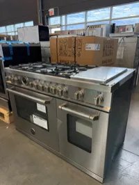 Bertazzoni MAS486BTFEPXT 48” Dual Fuel Range – Double Oven, 6 Brass Burners & Griddle – Image 5