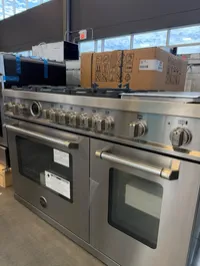 Bertazzoni MAS486BTFEPXT 48” Dual Fuel Range – Double Oven, 6 Brass Burners & Griddle – Image 2