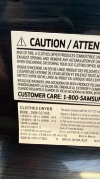 Samsung DVE54CG7155D Electric Dryer – 7.4 Cu. Ft – Image 4