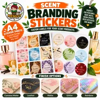 Custom Scent Branding Waterproof, Fadeproof and Scratchproof Stickers – A4 Sheet – Image 1