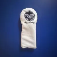 White with Black Logo Fairway Wood Headcover – Image 1