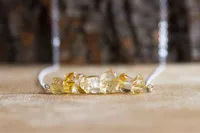 Raw Citrine Necklace - November Birthstone - Scorpio Gift for Her - Raw Citrine Pendant - Raw Crystal Necklace - Gift for Her – Image 5