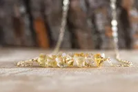 Raw Citrine Necklace - November Birthstone - Scorpio Gift for Her - Raw Citrine Pendant - Raw Crystal Necklace - Gift for Her – Image 4