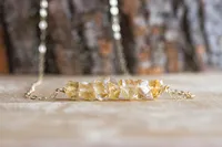 Raw Citrine Necklace - November Birthstone - Scorpio Gift for Her - Raw Citrine Pendant - Raw Crystal Necklace - Gift for Her – Image 7