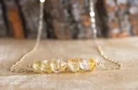 Raw Citrine Necklace - November Birthstone - Scorpio Gift for Her - Raw Citrine Pendant - Raw Crystal Necklace - Gift for Her – Image 2