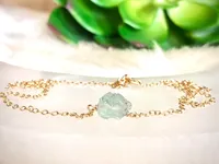 Raw Dainty Crystal Aquamarine Necklace - March Birthstone Jewelry - Pisces Necklace - Aquamarine Pendant - Gift for Pisces – Image 8