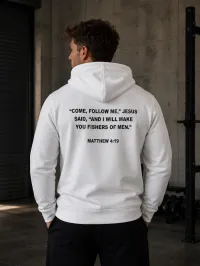Fisher of Men White Hoodie – Image 2