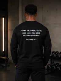 Fisher of Men Black Crewneck Sweatshirt – Image 2