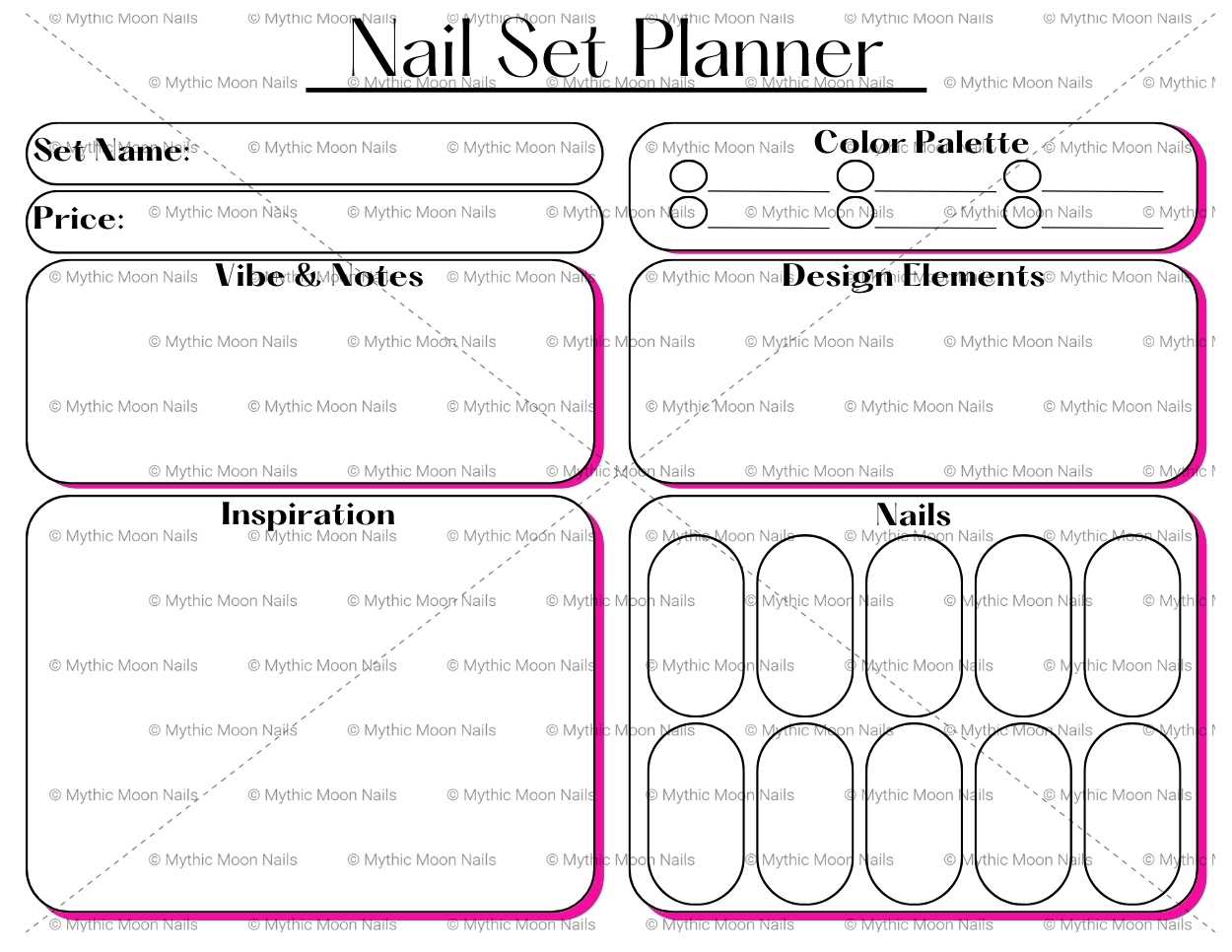Editable Nail Planner | Digital Resource – Image 1